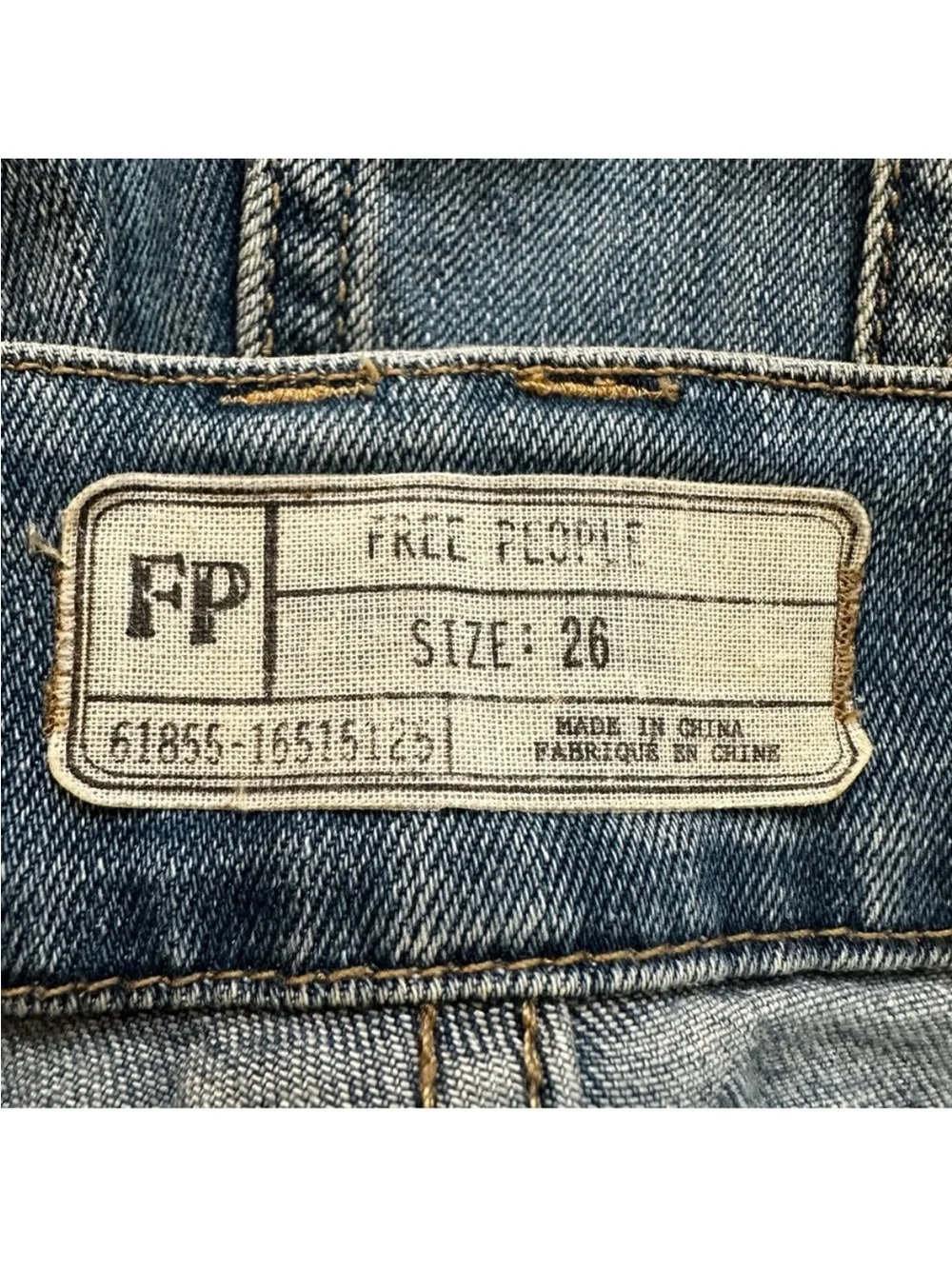Free People Danica low rise flat jeans with patchwork details - Picture 9 of 9